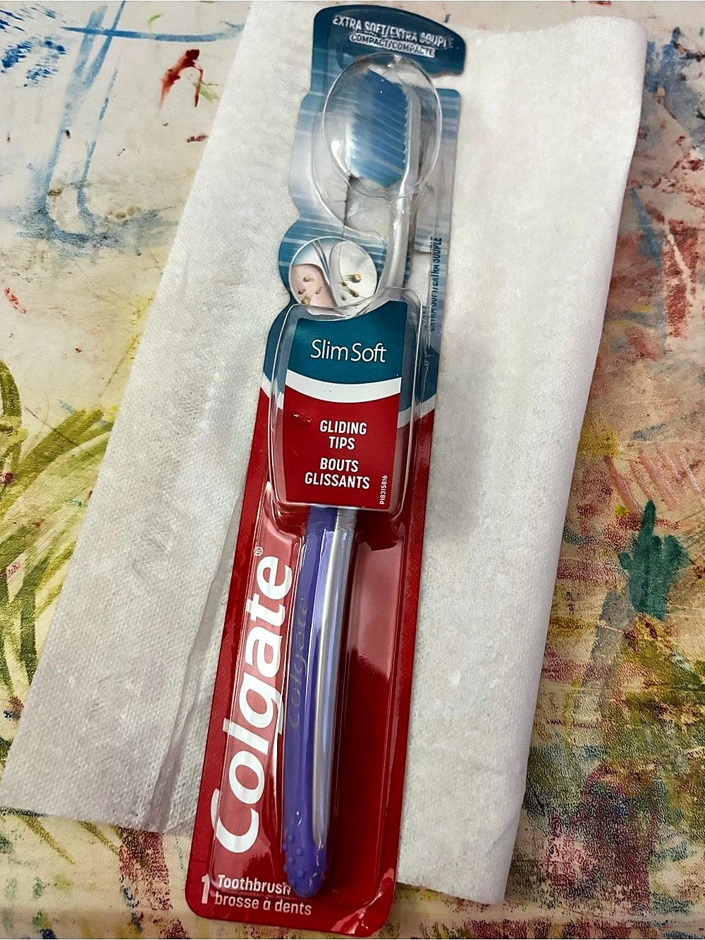Colgate Slim Soft Gliding Tips Toothbrush Red & Purple